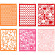 Kartonblok, a6, vel 104x146 mm, 200 gr, oranje, roze, rood, roze, 24 stuk 1 doos