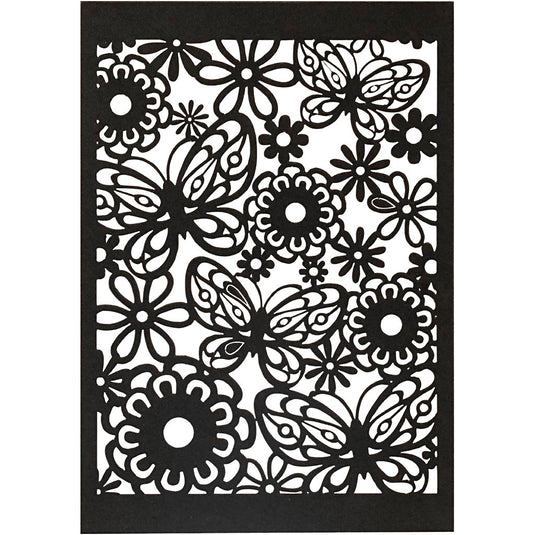 Creativ company patroonkarton, vel 10,5x15 cm, 200 gr, zwart, 10 stuk 1 doos