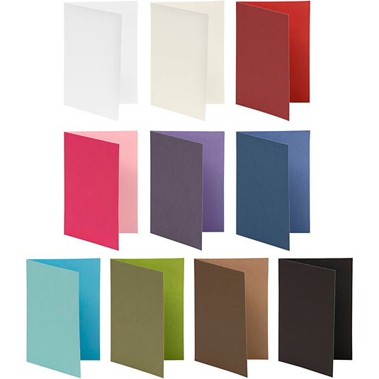 Kaart, afmeting kaart 10,5x15 cm, inhoud kan variëren , 250 gr, diverse kleuren, 30 doos 1 doos