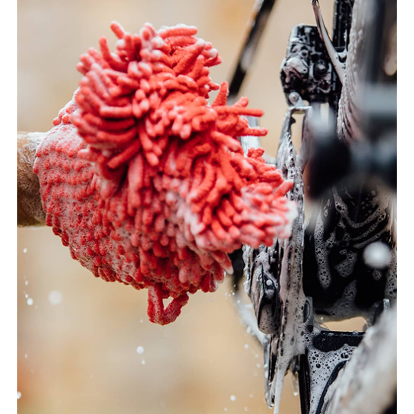 Afbeelding laden in galerijviewer, washandschoen microvezel rood

