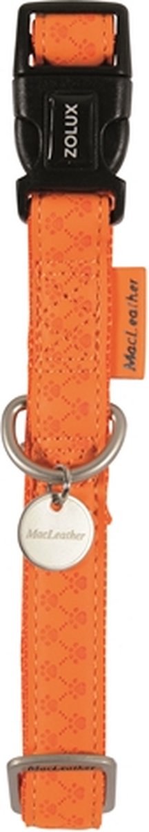 Macleather halsband oranje