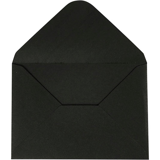 Creativ company enveloppen, afmeting envelop 11,5x16 cm, 110 gr, zwart, 10 stuk 1 doos