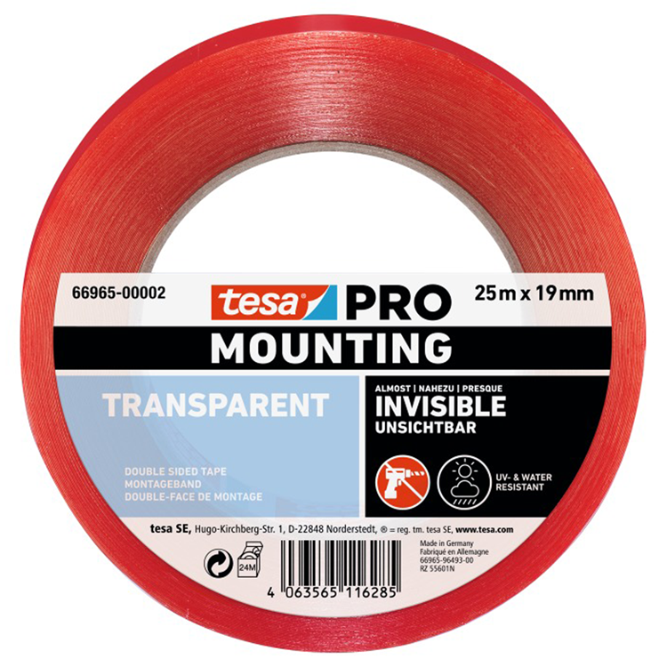 Laden Sie das Bild in Galerie -Viewer, Tesa professional tesa montagetape montagepro transparant 66965 25 m x 19 mm - 6696...
