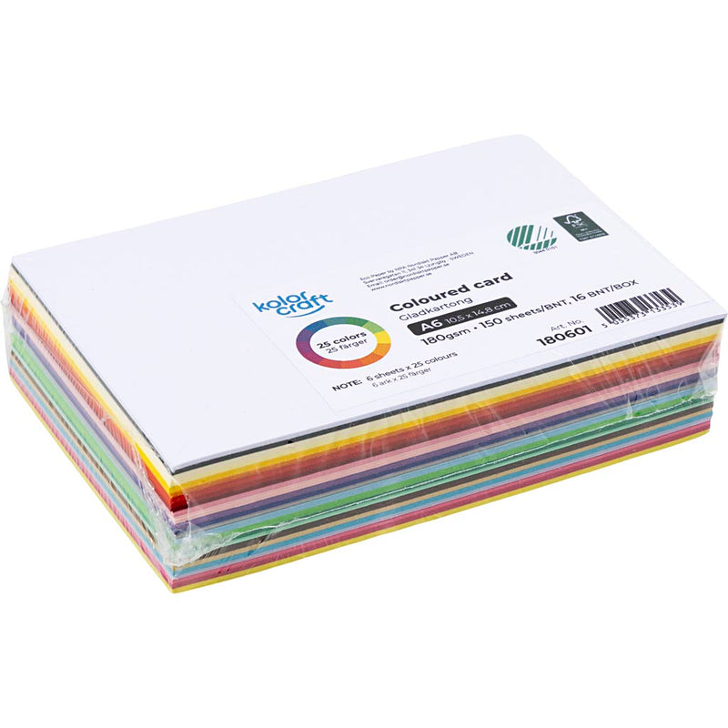 Afbeelding laden in galerijviewer, Https: www.cchobby.nl karton-a6-180-gr-diverse-kleuren-150-vel-1-doos
