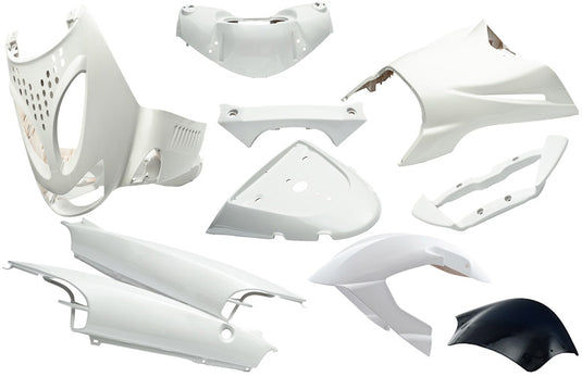 Edge plaatset 11-delig voor aprilia sr van bouwjaar 1997 tot 2004 - glanzend wit