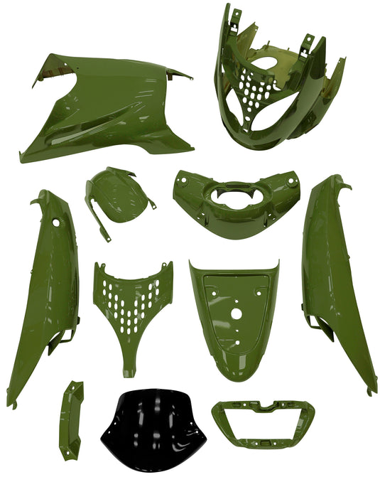 Edge plaatset 11-delig voor aprilia sr van bouwjaar 1997 tot 2004 - districtgroen