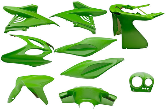 Edge plaatset 9-delig voor yamaha aerox tot bouwjaar 2014 - kawasaki groen