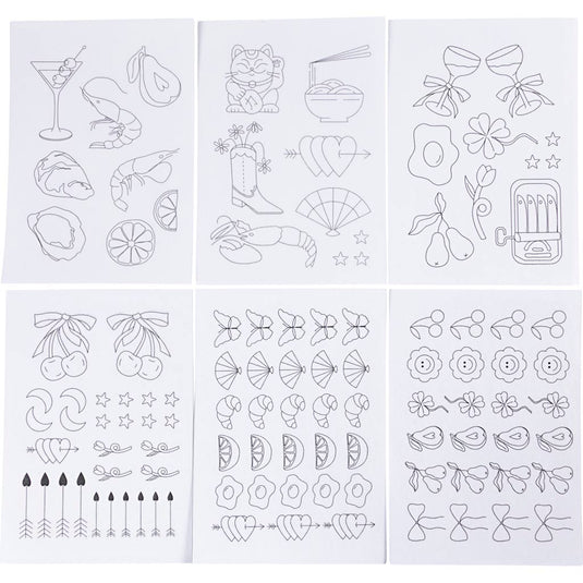 Https: www.cchobby.nl wateroplosbare-borduurvellen-decoratieve-dessins-a5-vel-148-5x210-mm-6-vel-1-doos