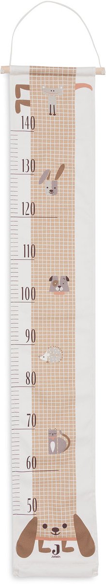 Jollein groeimeter - 100% katoen - 140 cm - animal friends
