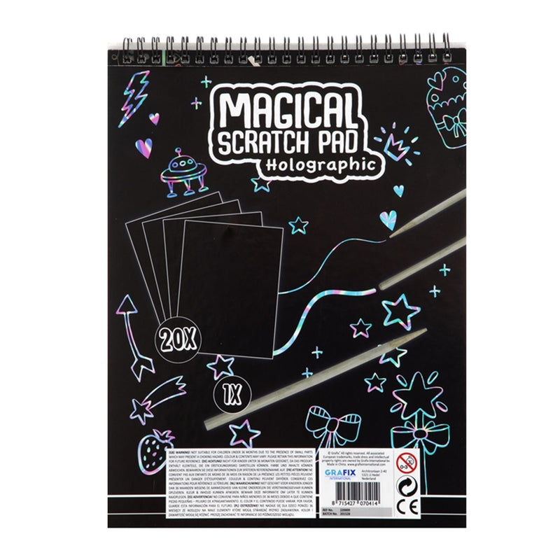 Afbeelding laden in galerijviewer, Grafix magisch krasboek a4 20 vel + pen
