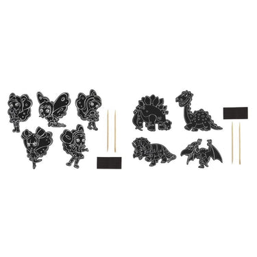 Grafix scratch set magneten dinosaurus, 10st.