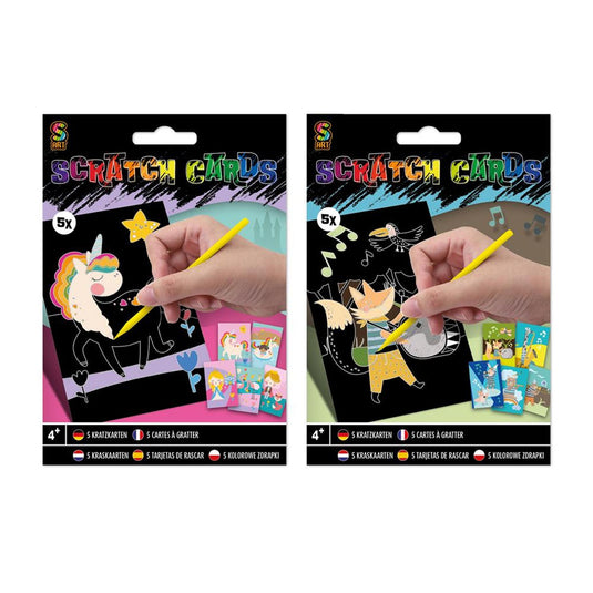 Grafix kras kaartjes 5 stuks 10x15cm