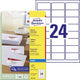 Avery inkjetetiketten quickdry j8159-25 63,5x33,9mm