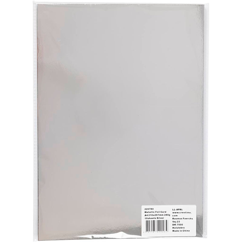 Load image into Gallery viewer, Https: www.cchobby.nl metallic-foliekarton-a4-vel-210x297-mm-280-gr-zilver-10-vel-1-doos
