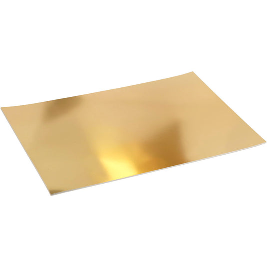Metallic foliekarton, a2, vel 420x594 mm, 280 gr, goud, 10 vel 1 doos