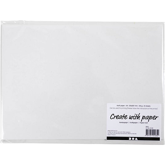 Https: www.cchobby.nl kraft-papier-a4-vel-210x297-mm-100-gr-wit-20-vel-1-doos