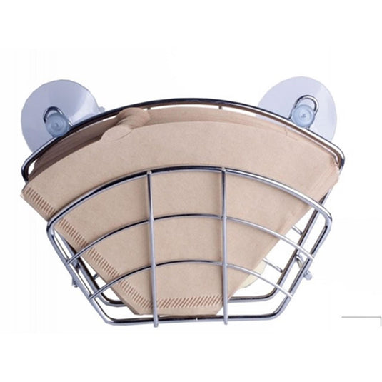 Kitchen tools koffiefilterhouder chroom met zuignap