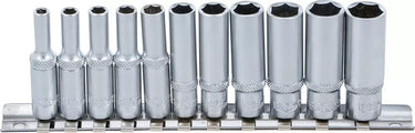 Bgs technic hexagon socket set, deep 1 4 af 4 - 13 mm 11 pcs.