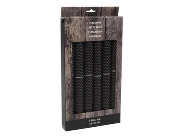 Svenska living placemat set a 6 30x45cm poly bruin