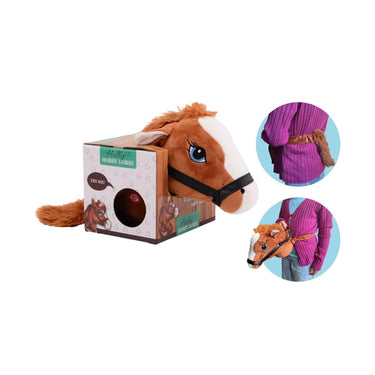 Johntoy john toy paard met geluid en elastieken band 19x29x21cm