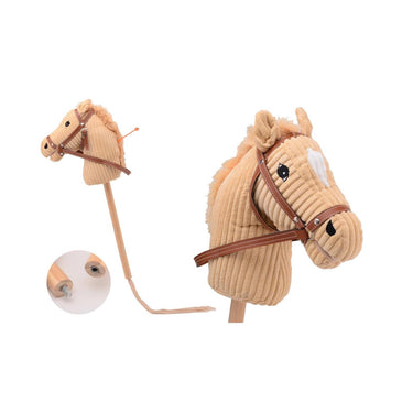 Johntoy holly horse stokpaardje met geluid 80cm beige