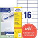 Etiketten avery universal wit 37 x 105 mm