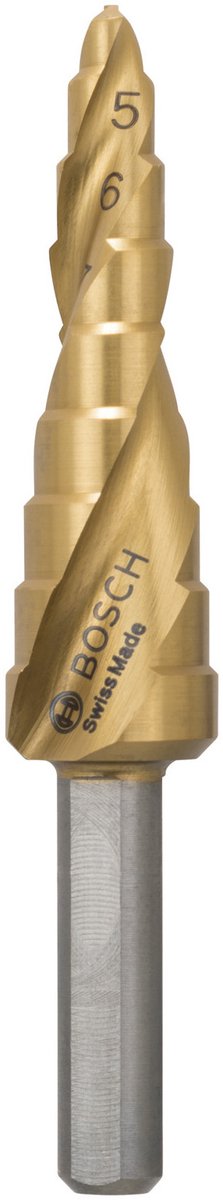 Bosch - trappenboor hss-tin 4 - 12 mm, 6,0 mm, 66,5 mm