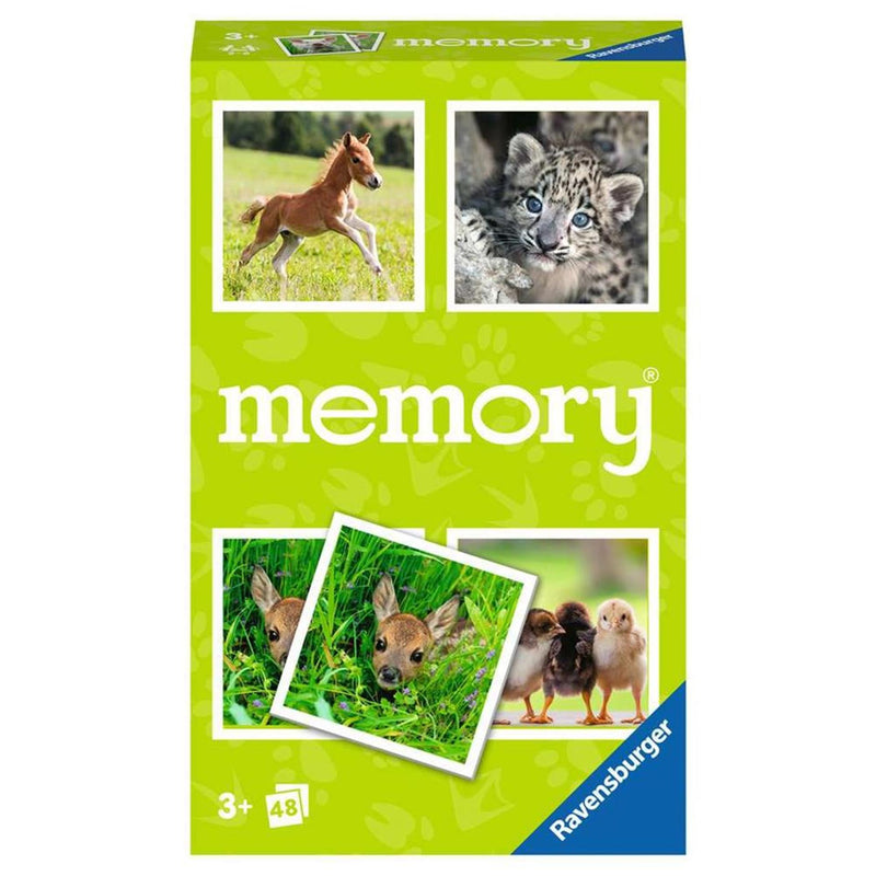 Load image into Gallery viewer, Ravensburger spel memory jonge dieren pocket
