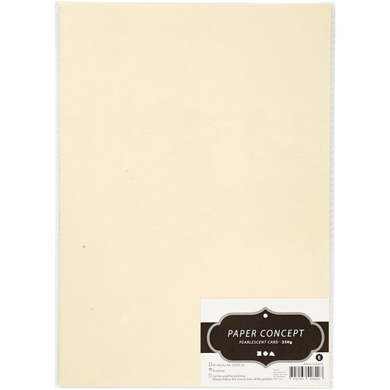 Load image into Gallery viewer, Https: www.cchobby.nl parelmoerkarton-a4-vel-210x297-mm-250-gr-beige-parelmoer-10-vel-1-doos
