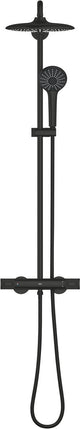 Grohe vitalio joy 260 douchesysteem met cooltouch-thermostaat - 260 mm hoofddouche met 3 stralen en 110 mm handdouche met 3 straalsoorten - waterbesparend - wandgemonteerd - mat zwart