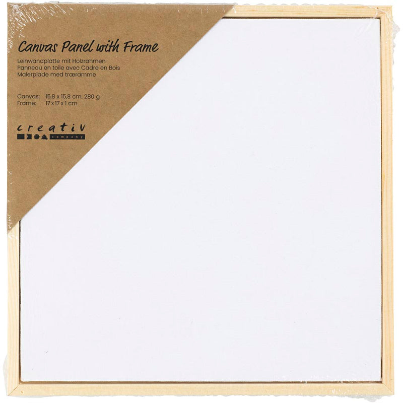 Load image into Gallery viewer, Https: www.cchobby.nl canvas-paneel-met-lijst-afm-15-8x15-8-cm-280-gr-wit-1-stuk
