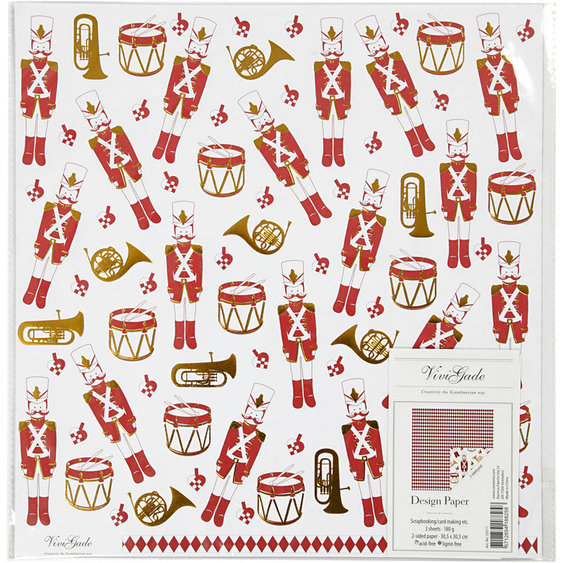 Laden Sie das Bild in Galerie -Viewer, Https: www.cchobby.nl design-papier-notenkraker-180-gr-goud-rood-wit-3-vel-1-doos
