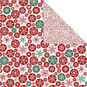 Design papier, ijskristallen stippen, vel 30,5x30,5 cm, 180 gr, 5 vel 1 doos
