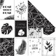 Design papier, bladeren patroon, 180 gr, 5 vel 1 doos