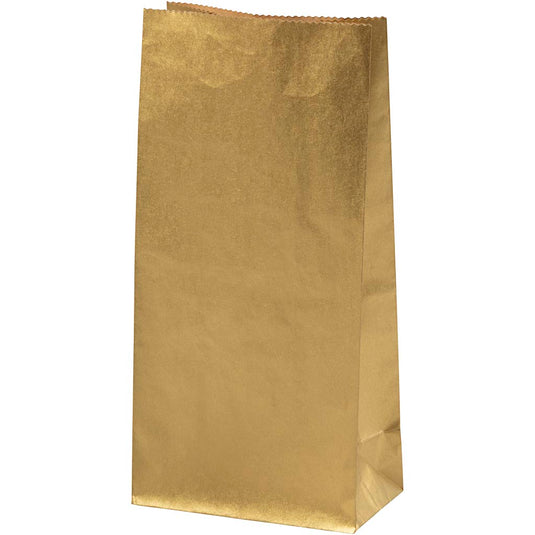 Creativ company papieren zakken, h: 22.5 cm, afm 6,5x11 cm, 50 gr, goud, 10 stuk 1 doos