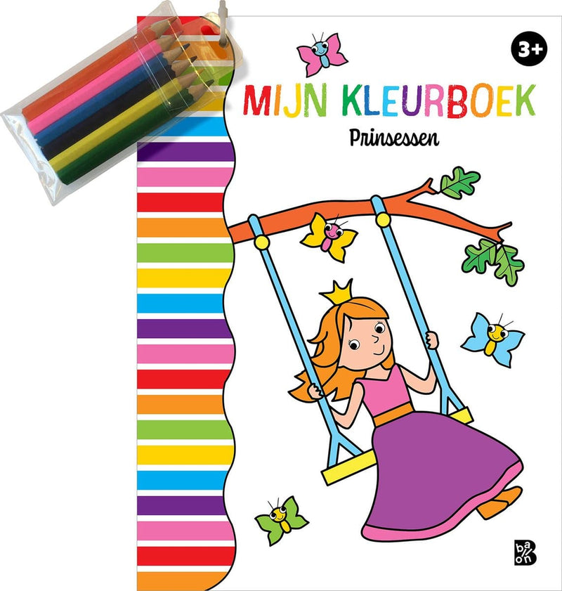 ギャラリービューアに画像をロードする, De ballon kleurboek met kleurpotloodjes - prinsessen
