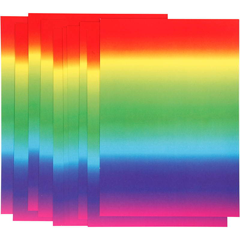 Load image into Gallery viewer, Creativ company regenboogpapier, a4, vel 210x297 mm, 180 gr, 10 vel 1 doos
