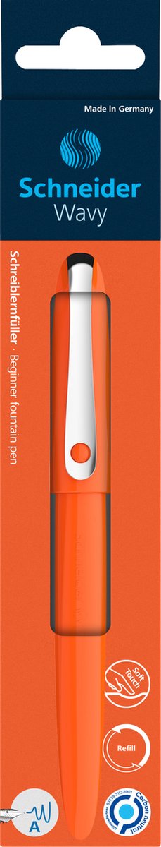 Schneider schrijfwaren schneider vulpen - wavy - oranje - s-162116