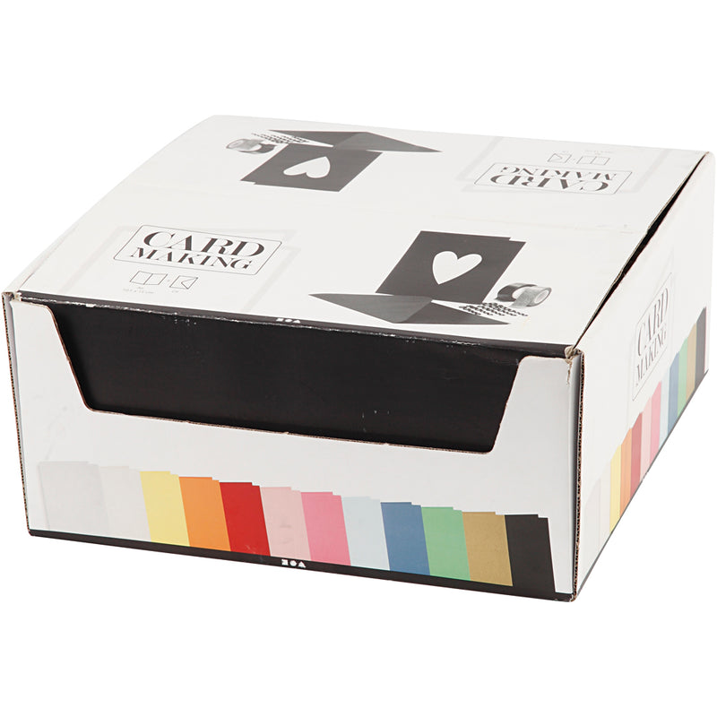 Load image into Gallery viewer, Https: www.cchobby.nl kaarten-en-enveloppen-afmeting-kaart-10-5x15-cm-afmeting-envelop-11-5x16-5-cm-diverse-kleuren-12x10-doos-1-doos
