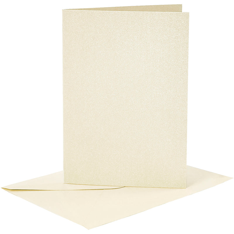 Load image into Gallery viewer, Https: www.cchobby.nl kaarten-en-enveloppen-afmeting-kaart-10-5x15-cm-afmeting-envelop-11-5x16-5-cm-parelmoer-120-210-gr-off-white-4-set-1-doos
