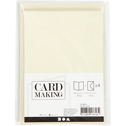 Https: www.cchobby.nl kaarten-en-enveloppen-afmeting-kaart-10-5x15-cm-afmeting-envelop-11-5x16-5-cm-parelmoer-120-210-gr-off-white-4-set-1-doos