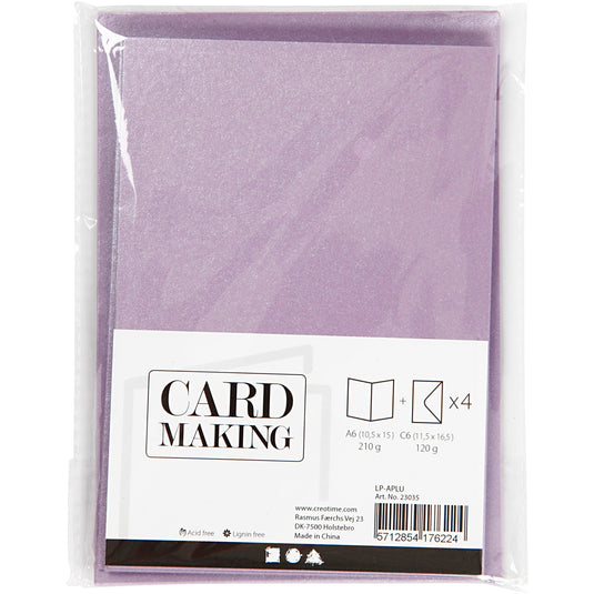 Https: www.cchobby.nl kaarten-en-enveloppen-afmeting-kaart-10-5x15-cm-afmeting-envelop-11-5x16-5-cm-parelmoer-120-210-gr-paars-4-set-1-doos