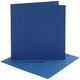 Kaarten en enveloppen, afmeting kaart 15,2x15,2 cm, afmeting envelop 16x16 cm, 220 gr, blauw, 4 set 1 doos