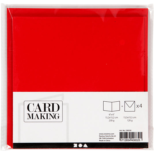 Https: www.cchobby.nl kaarten-en-enveloppen-afmeting-kaart-15-2x15-2-cm-afmeting-envelop-16x16-cm-230-gr-rood-4-set-1-doos