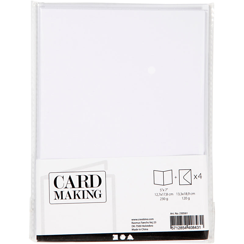 Load image into Gallery viewer, Https: www.cchobby.nl kaarten-en-enveloppen-afmeting-kaart-12-7x17-8-cm-afmeting-envelop-13-3x18-5-cm-230-gr-wit-4-set-1-doos
