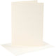 Kaarten en enveloppen, afmeting kaart 12,7x17,8 cm, afmeting envelop 13,3x18,5 cm, 220 gr, off-white, 4 set 1 doos