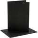 Kaarten en enveloppen, afmeting kaart 12,7x17,8 cm, afmeting envelop 13,3x18,5 cm, 230 gr, zwart, 4 set 1 doos