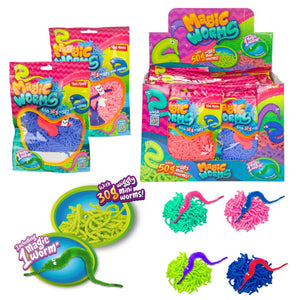 Toi-toys magische worm 15cm met mini wormpjes 50gr