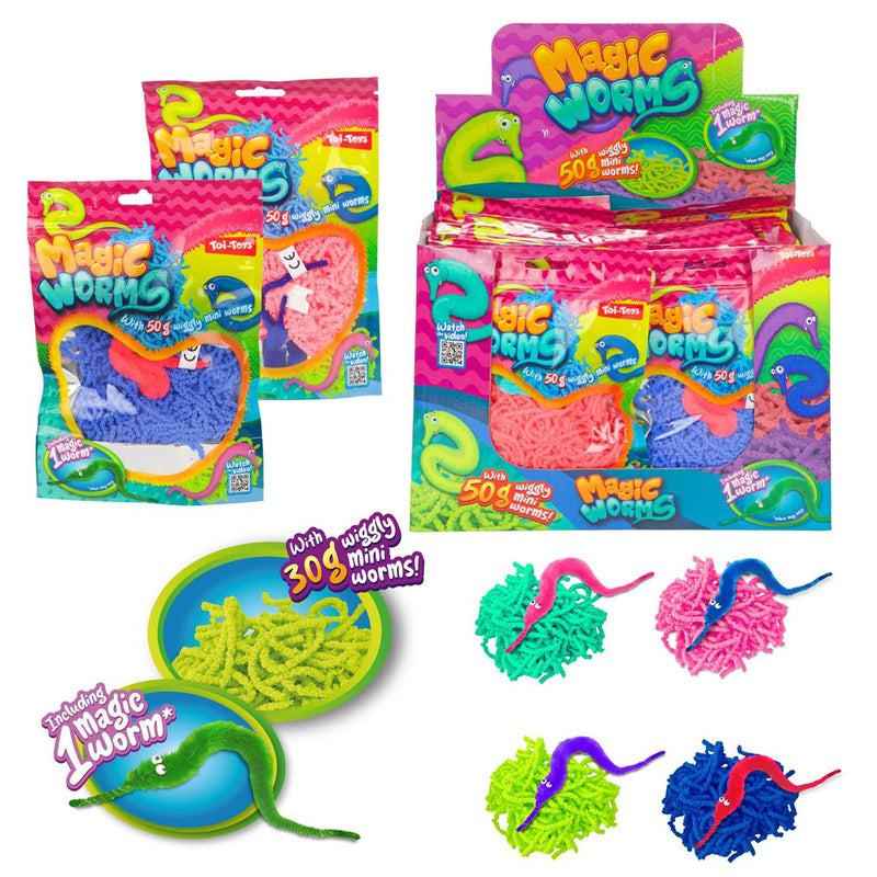 Load image into Gallery viewer, Toi-toys magische worm met mini wormpjes 50gr
