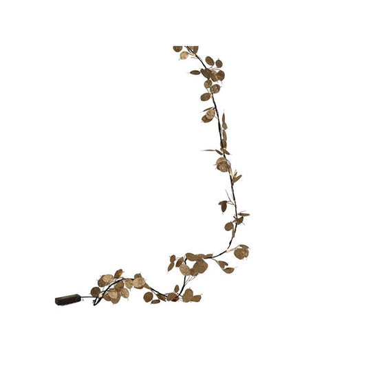 Svenska living guirlande 'coin leaf' 20led 180cm 2xaa